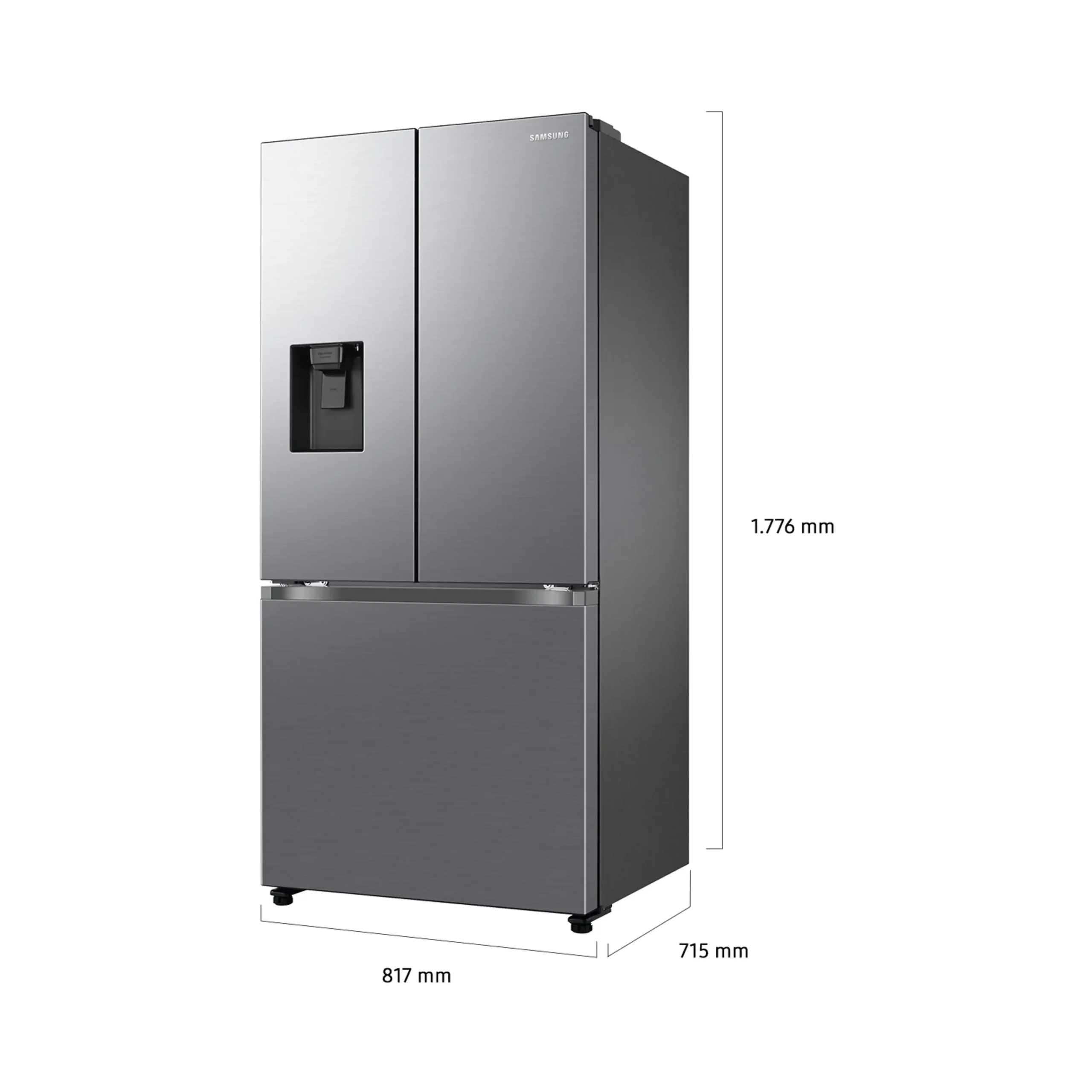 Frigorífico americano - Samsung RF50C530ES9/EF, Twin Cooling Plus, No Frost, 177.6 cm, 495 l, Dispensador agua y hielo, Inox – Image 2
