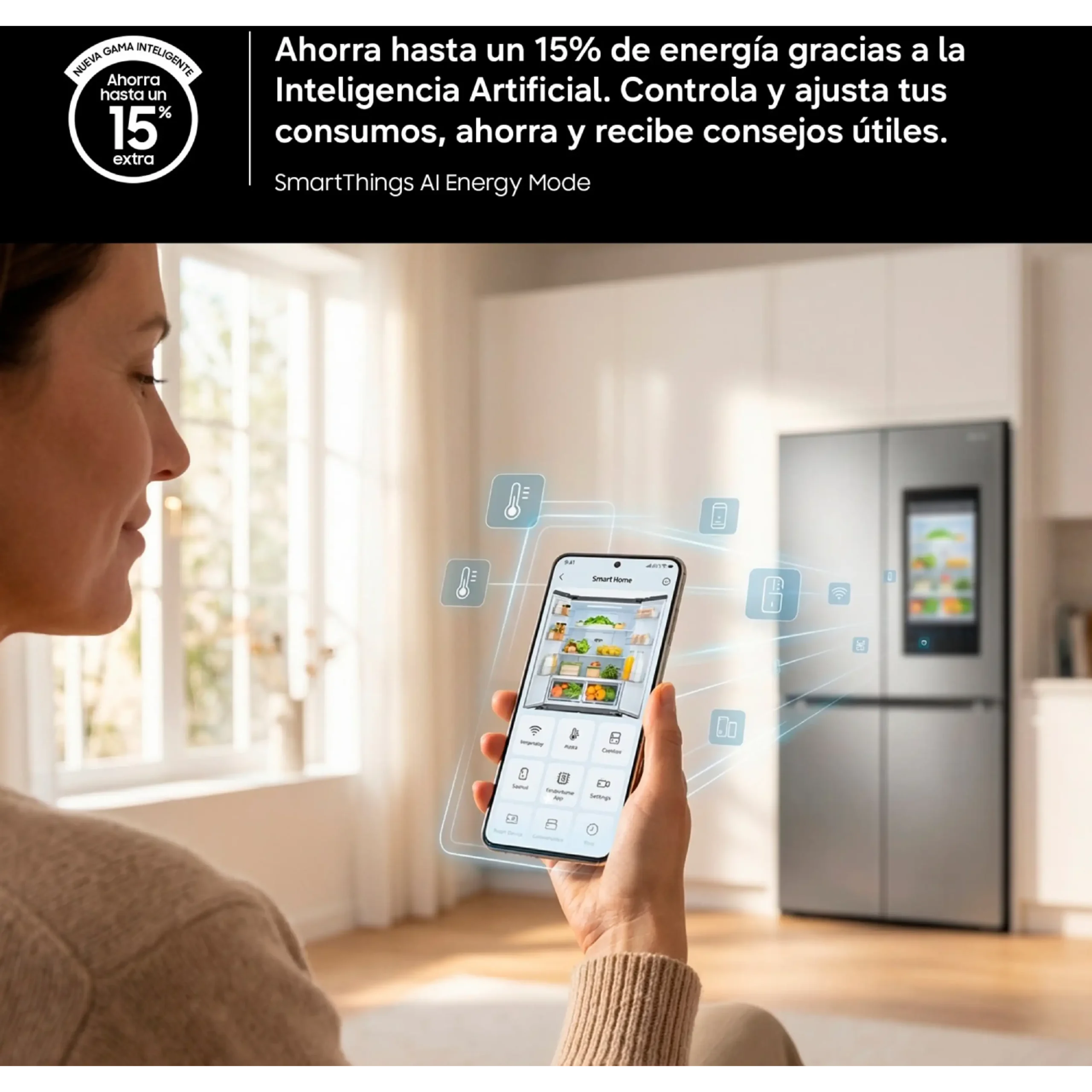 Frigorífico americano - Samsung RF50C530ES9/EF, Twin Cooling Plus, No Frost, 177.6 cm, 495 l, Dispensador agua y hielo, Inox – Image 10