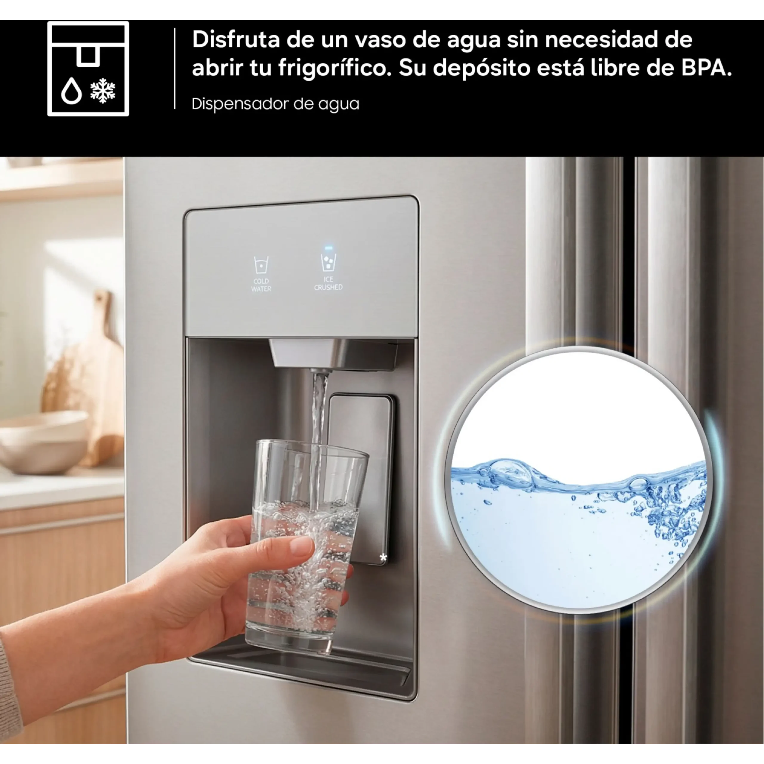 Frigorífico americano - Samsung RF50C530ES9/EF, Twin Cooling Plus, No Frost, 177.6 cm, 495 l, Dispensador agua y hielo, Inox – Image 8