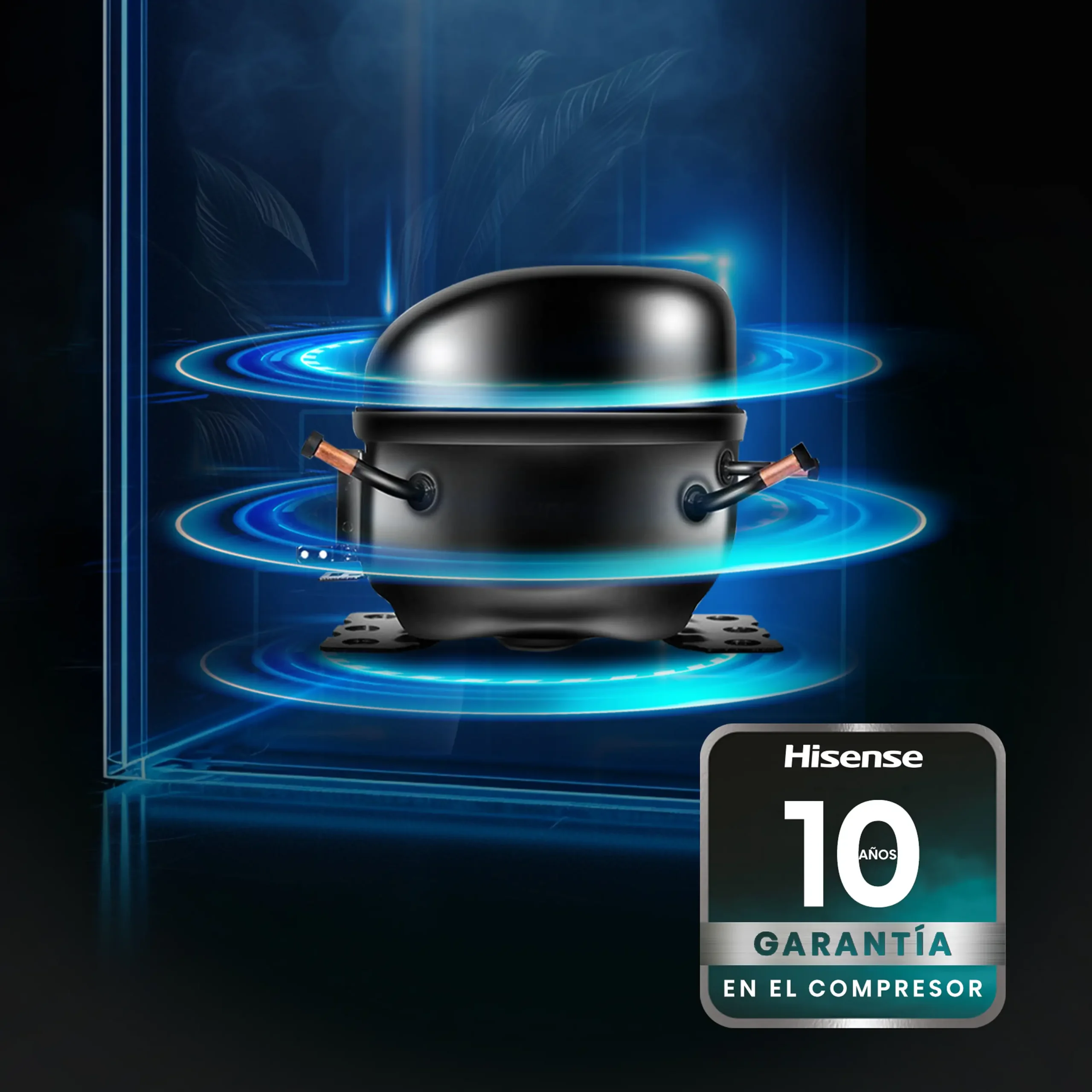 Frigorífico americano - Hisense RQ5P470SETE, Total No Frost, 178.5 cm, 483 l, WiFi, Inverter, Cristal Blanco – Image 2