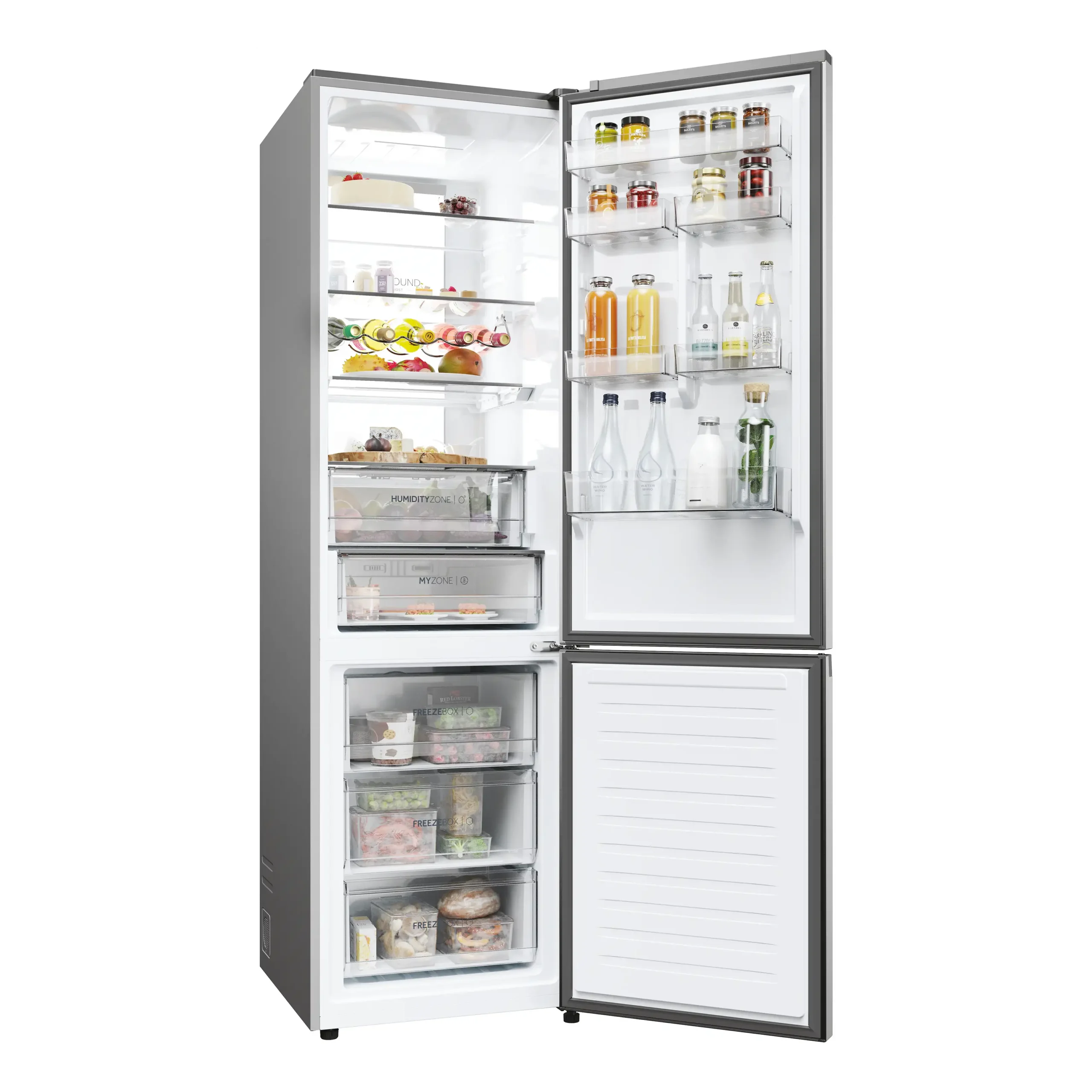 Frigorífico combi - HAIER 34005713, No Frost, Dinámico (con ventilador), Altura 2050 mm, Capacidad 409 l, Acero – Image 5