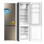 Frigorífico combi - VOK EVR-244DEI, Puertas Reversibles, Capacidad 244 l, Altura 180 cm, Inox