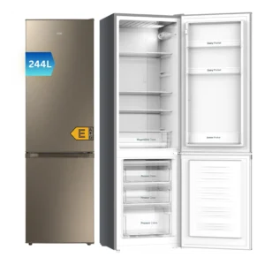 Frigorífico combi - VOK EVR-244DEI, Puertas Reversibles, Capacidad 244 l, Altura 180 cm, Inox